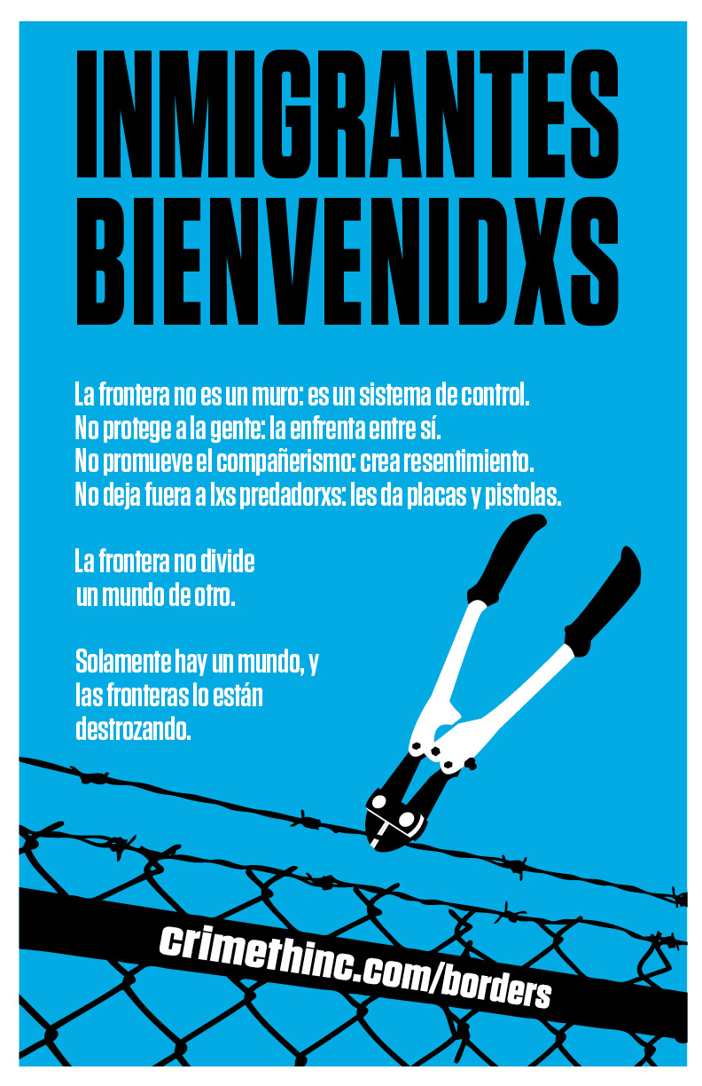 Photo of ‘Inmigrantes Bienvenidxs’ front side