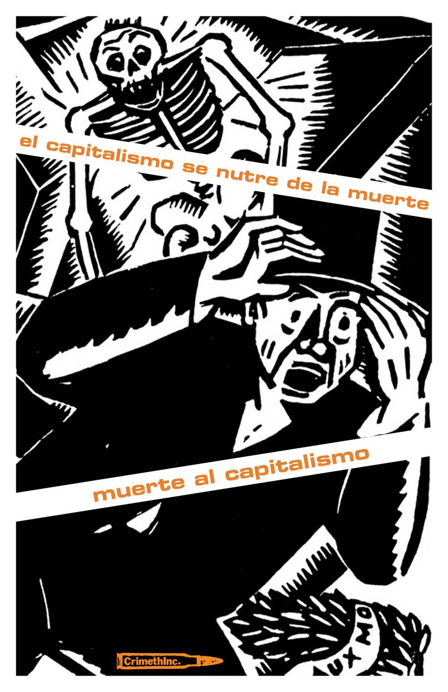 Photo of ‘El capitalismo se nutre de la muerte, muerte al capitalismo’ front side