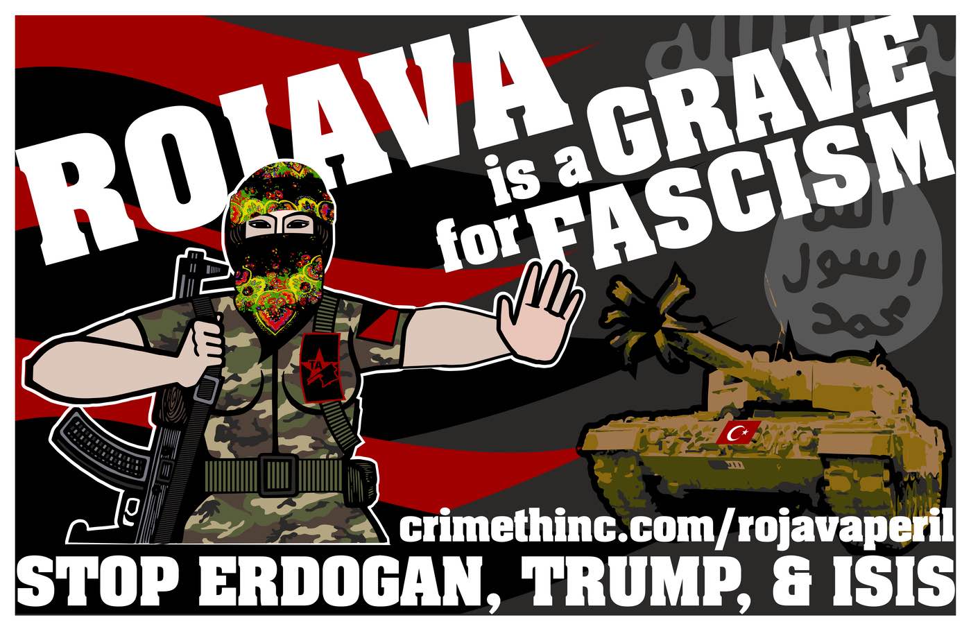 Photo of ‘Rojava is a Grave for Fascism (2026)’ front side