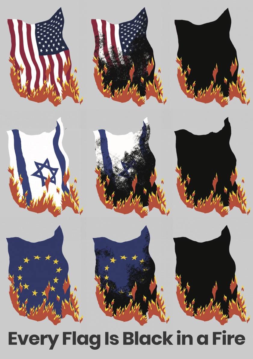 Photo of ‘Every Flag Is Black in a Fire’ front side
