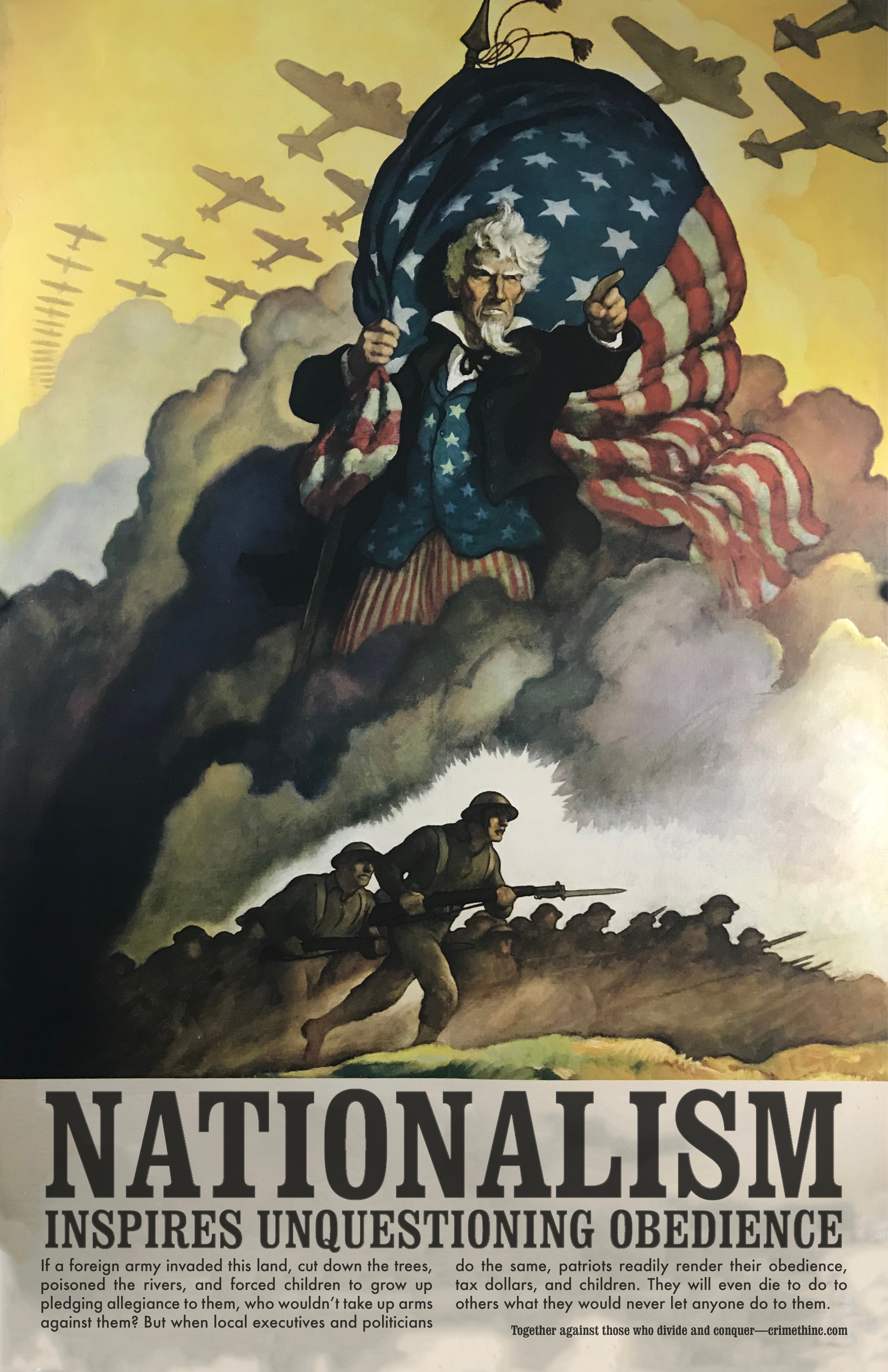 Photo of ‘Nationalism Inspires Unquestioning Obedience’ front side