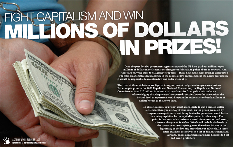 Photo of ‘Fight Capitalism and Win Millions of Dollars in Prizes’ front side