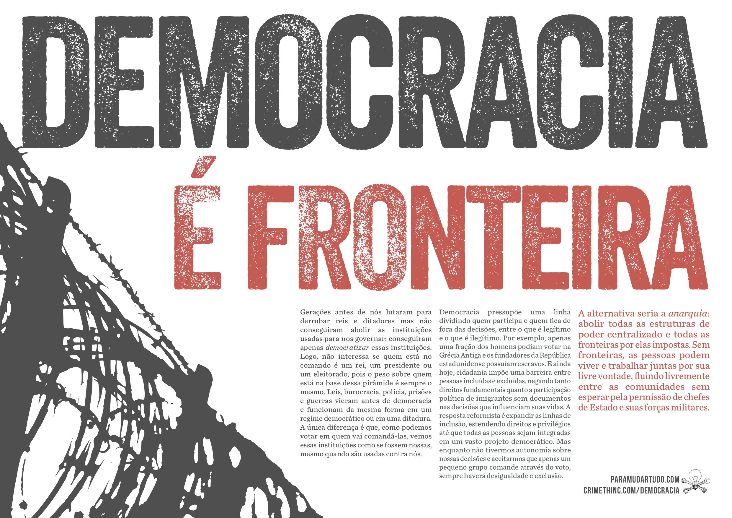Photo of ‘Democracia é Fronteira’ front side