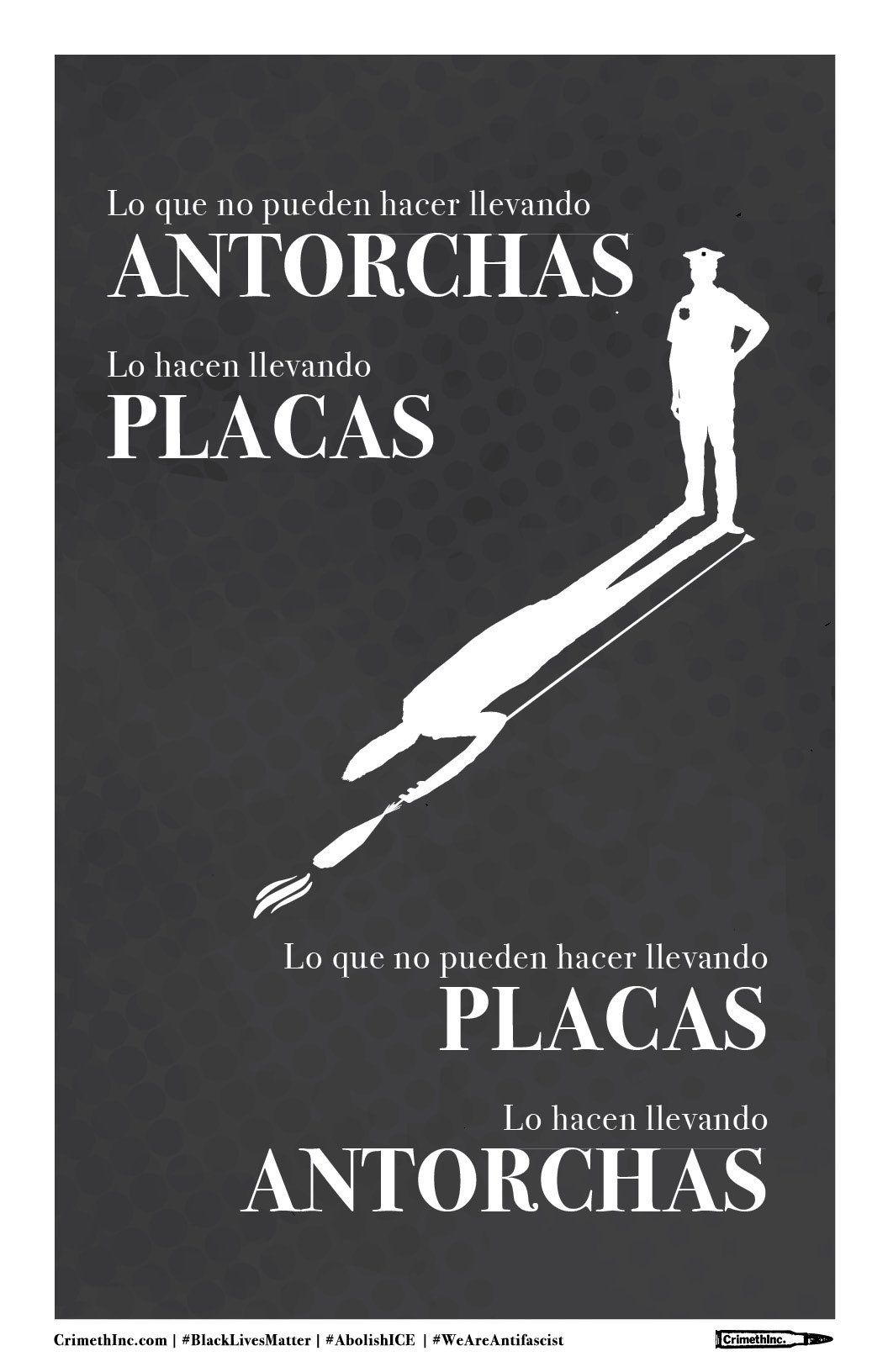 Photo of ‘Lo que no pueden hacer llevando antorchas / Lo hacen llevando placas’ front side